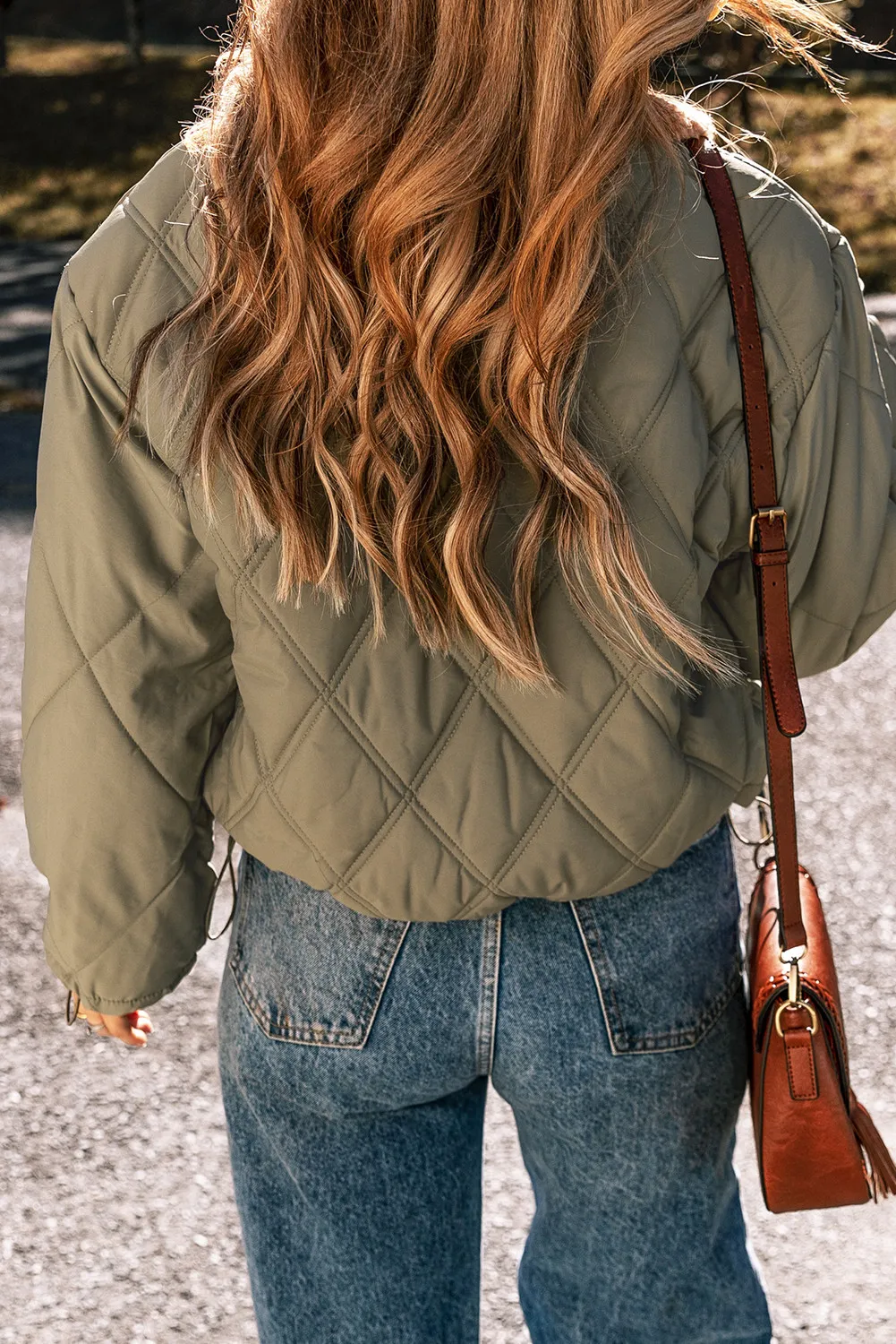Vanesa | Long sleeve winter coat with drawstring and collar - Image 2