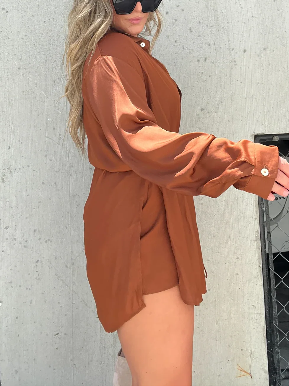 Vanesa® | Satin Overnight Romper Tunic Set - Image 2