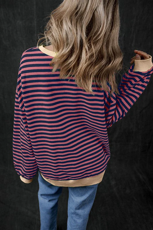 Vanessa | Oversized women's sweater with contrast trim - Image 8