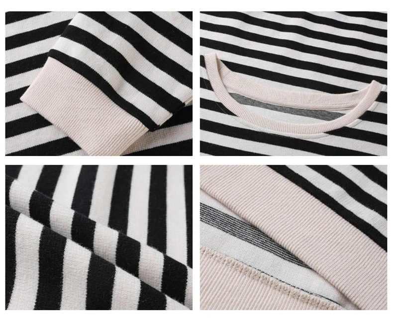 Vanessa | Retro striped long sleeve blouse - Image 3