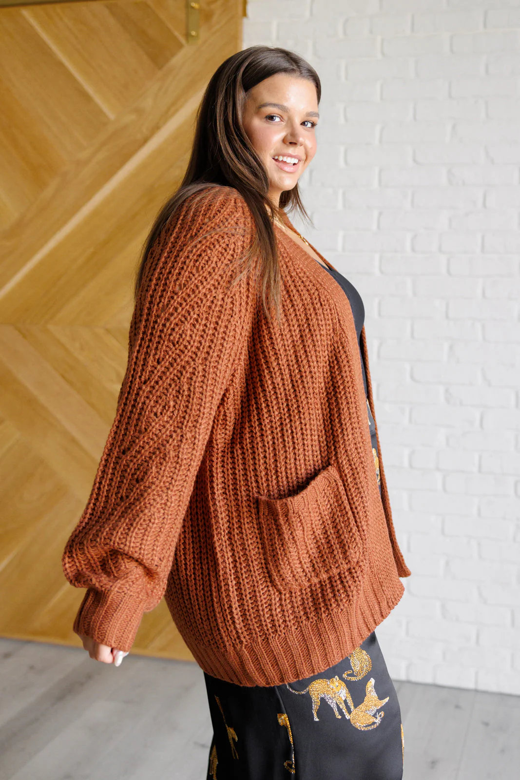 Vanja | Maybe Monday Cardigan in chestnut - Image 6