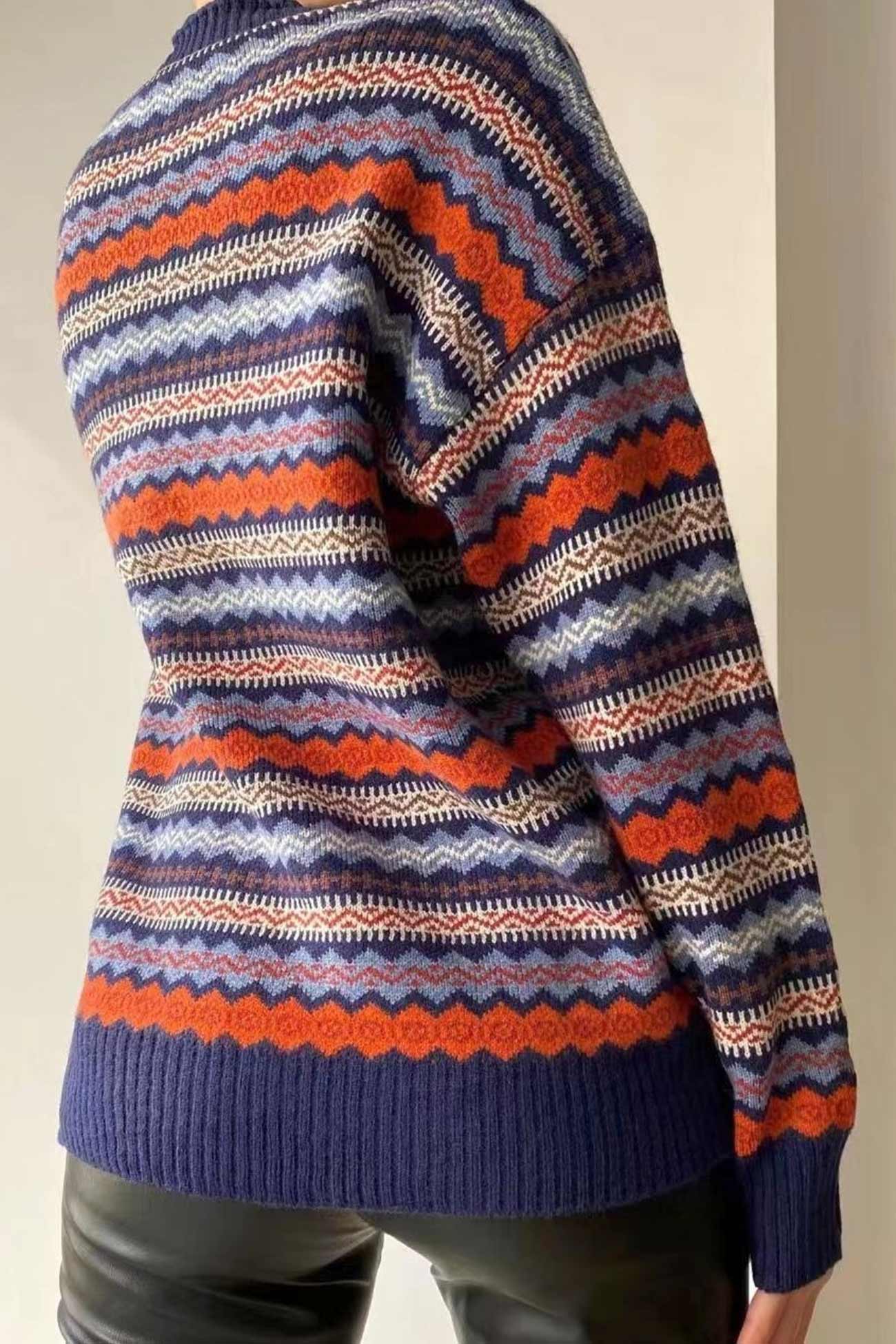 Vera | Retro cardigan with contrast - Image 4