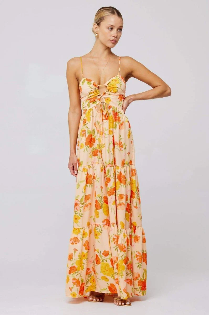 Verónica® | Printed Maxi Strap Dress With Cut-Outs - Image 7