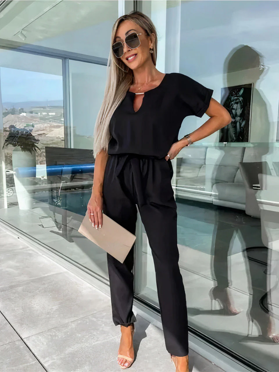 Verónica® | V-Neck Jumpsuit
