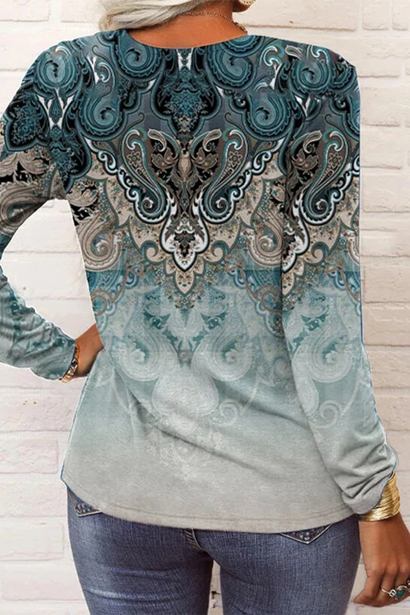Victoria | Casual printed V-neck tops - Image 5