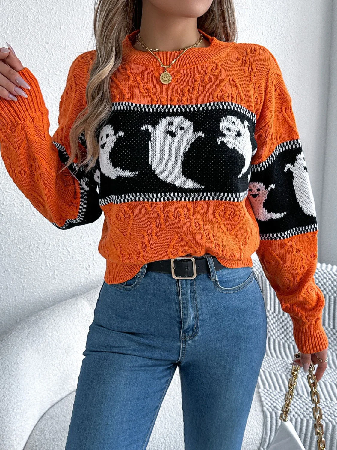 Victoria | Ghost crew neck long sleeve sweater - Image 5