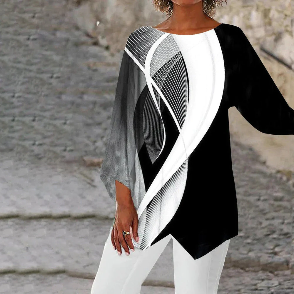 Victoria® | Women's geometric long-sleeved top