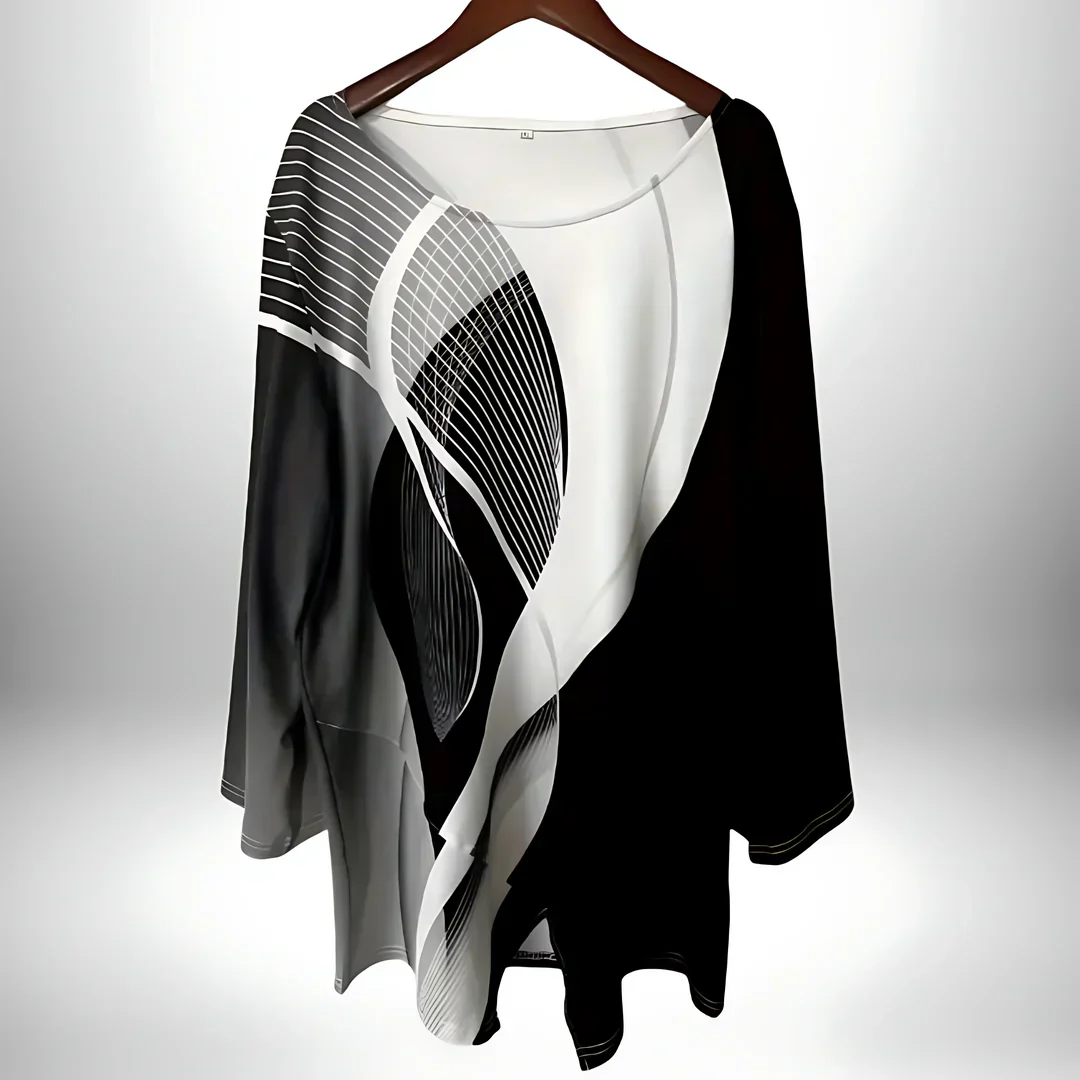 Victoria® | Women's geometric long-sleeved top - Image 3