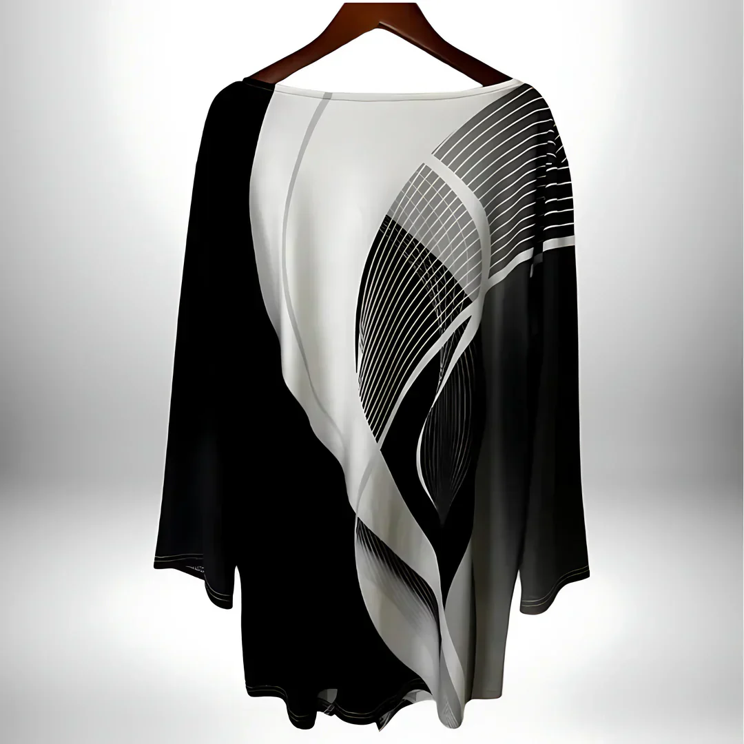 Victoria® | Women's geometric long-sleeved top - Image 4