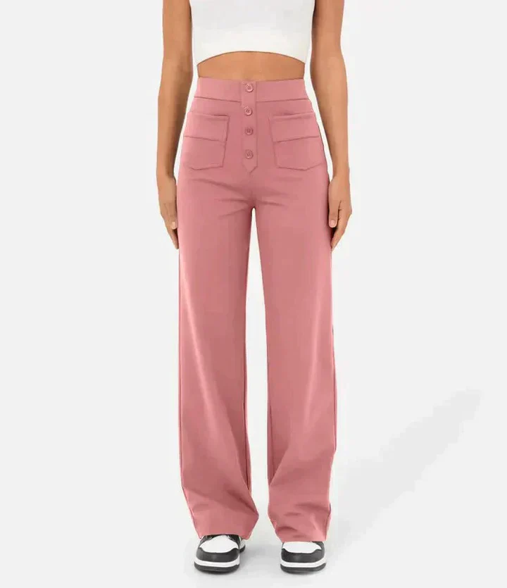 Victoria® | Women's high-waisted button-front pants - Image 3