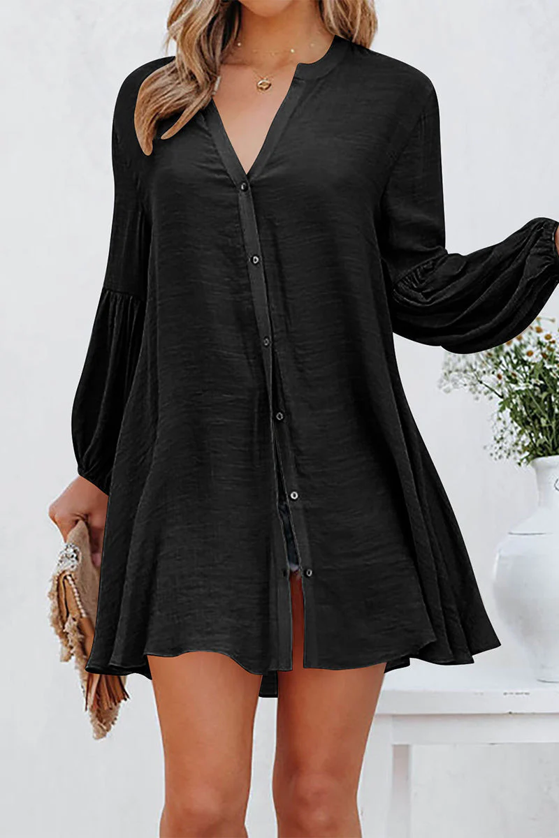 Vilma® | Elegant Long Sleeve V Neck Blouse - Image 3