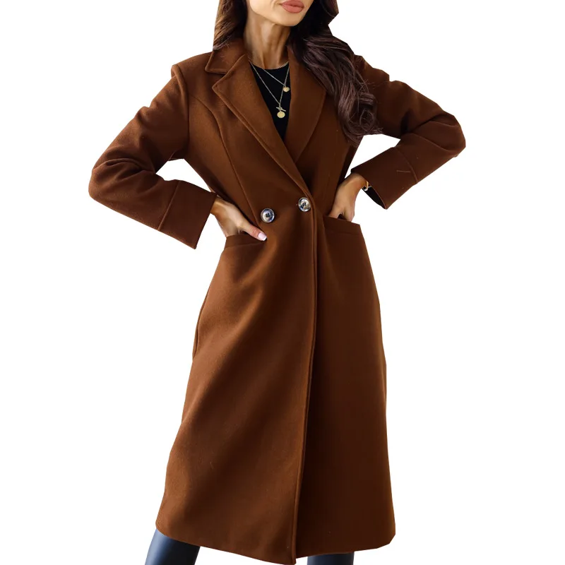 Vilma | Fashionable long coat for elegant women - Image 4
