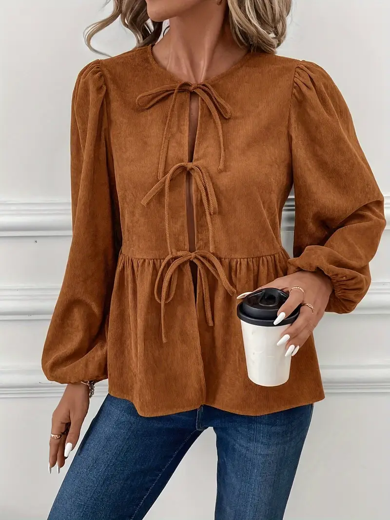 Viola® | Stylish Corduroy Blouse - Image 3