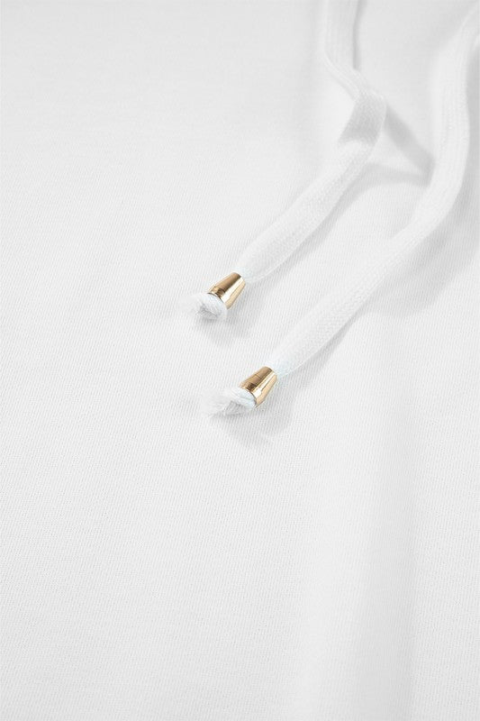 Viola | Women's hoodie with lace patchwork sleeves and drawstring - Image 11