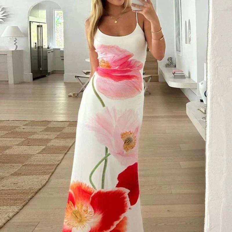 Virginia® | Floral Spaghetti Strap Maxi Dress - Image 3