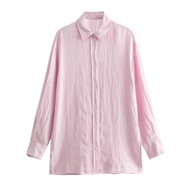 Virginia® | Loose Fit Long Sleeves Linen Women'S Fashion - Image 5