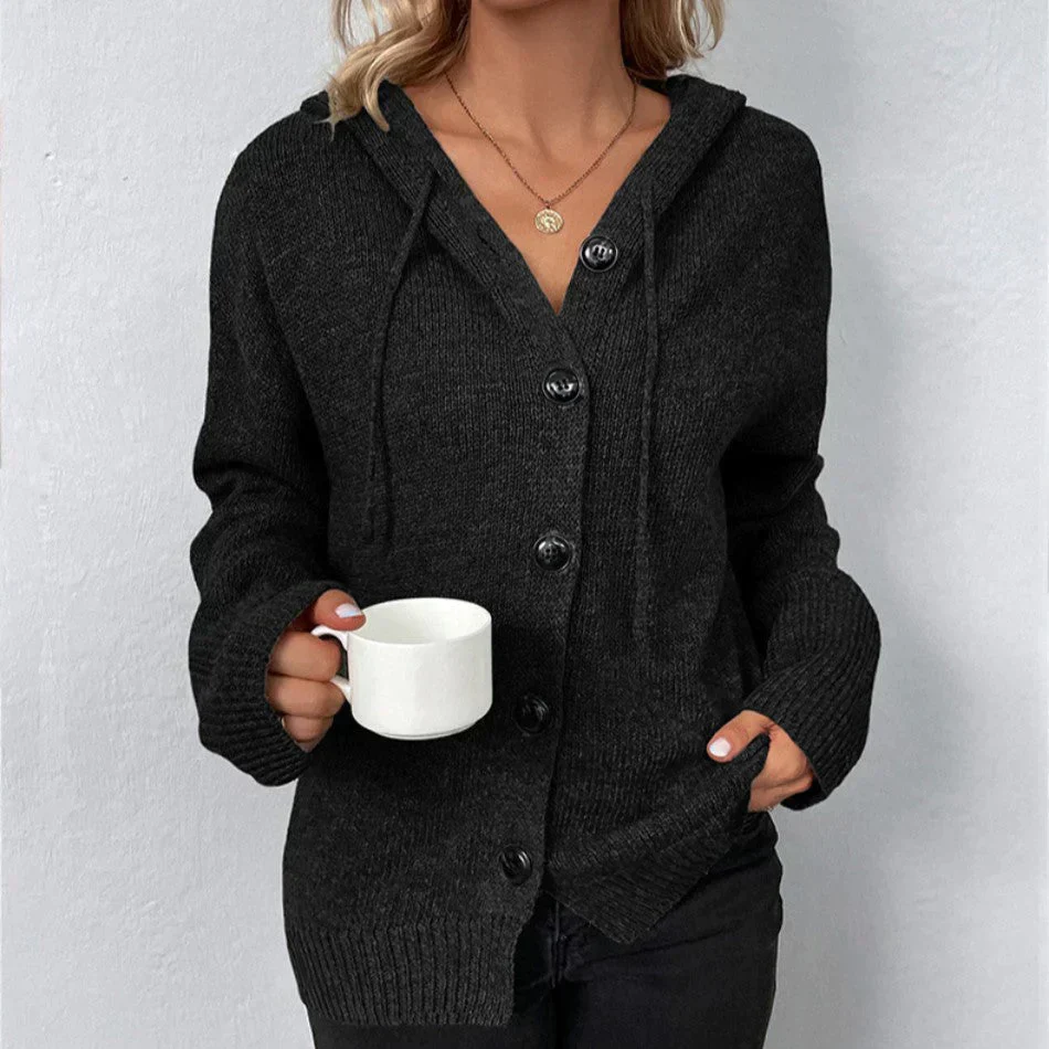 Viviana | Cardigan with drawstring and hood - Image 10