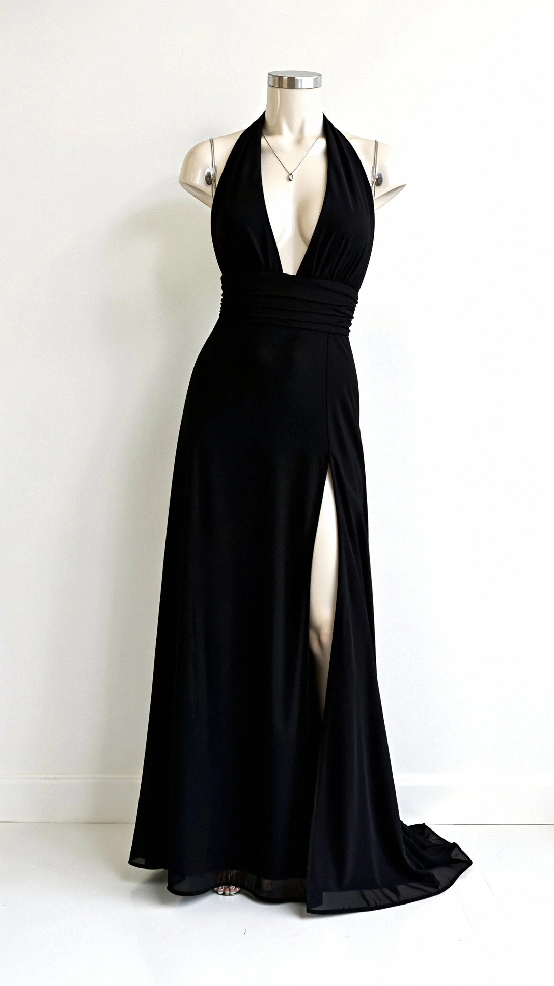 Waleska® | Maxi Halter Dress V-Neck And Slit - Image 9