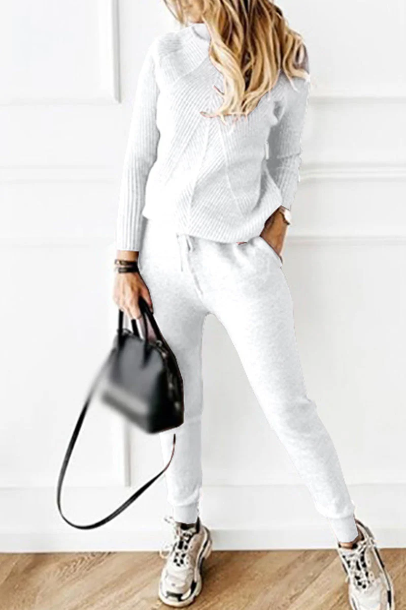 Wanda | Casual solid color turtleneck long sleeve two piece sweater