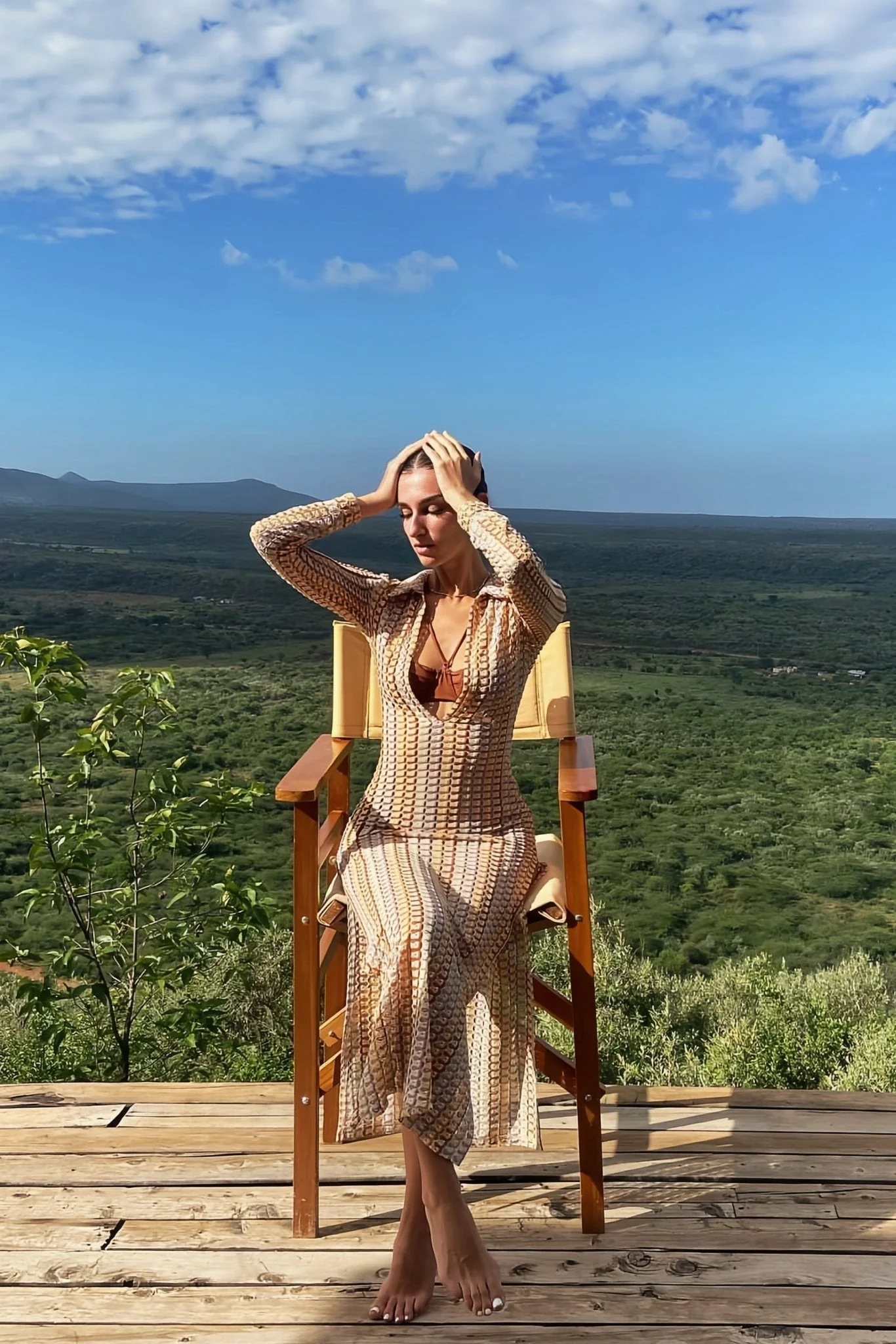 Wanda® | Crochet V-Neck Collar Maxi Dress - Image 3