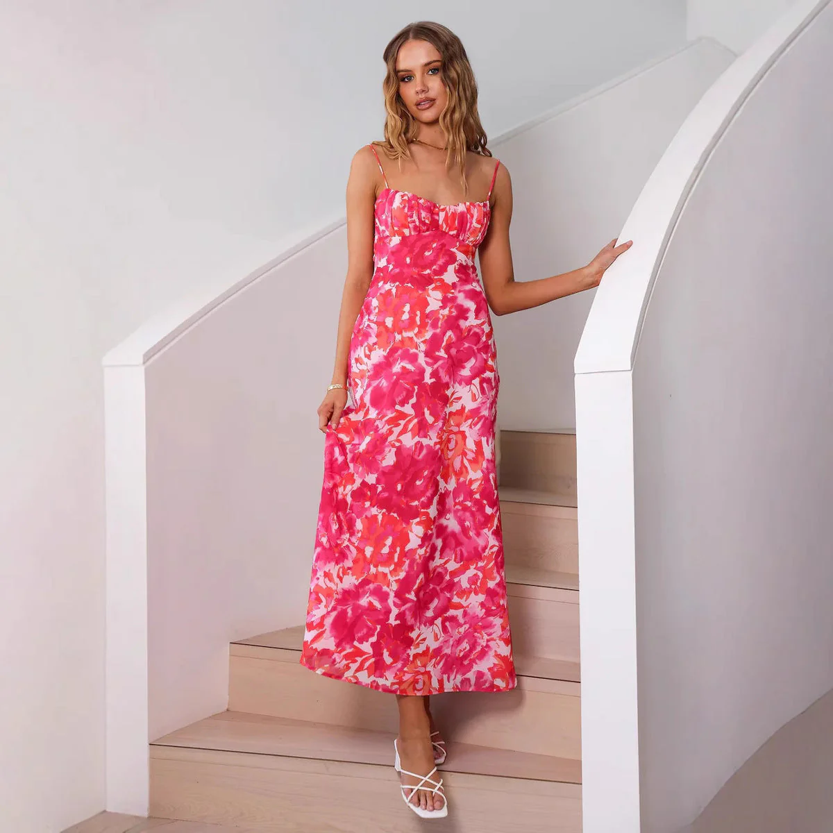Wanda® | Women'S Floral Maxi Dress With Ruffle Hem - Image 4