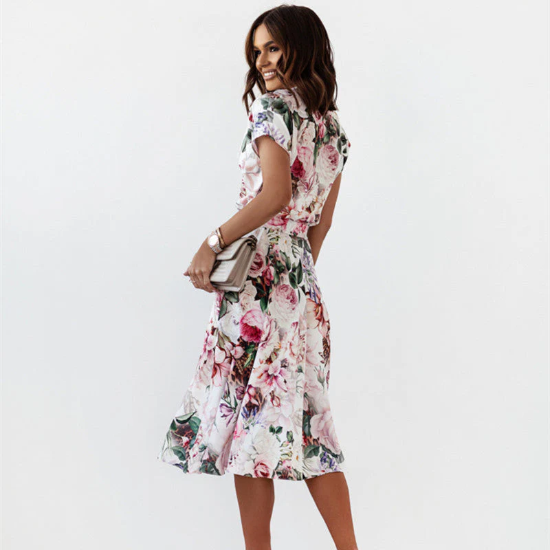 Wanda® | Women'S Floral Midi Wrap Dress - Image 3