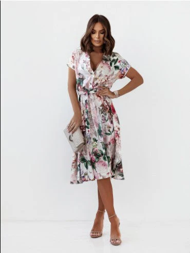 Wanda® | Women'S Floral Midi Wrap Dress - Image 4