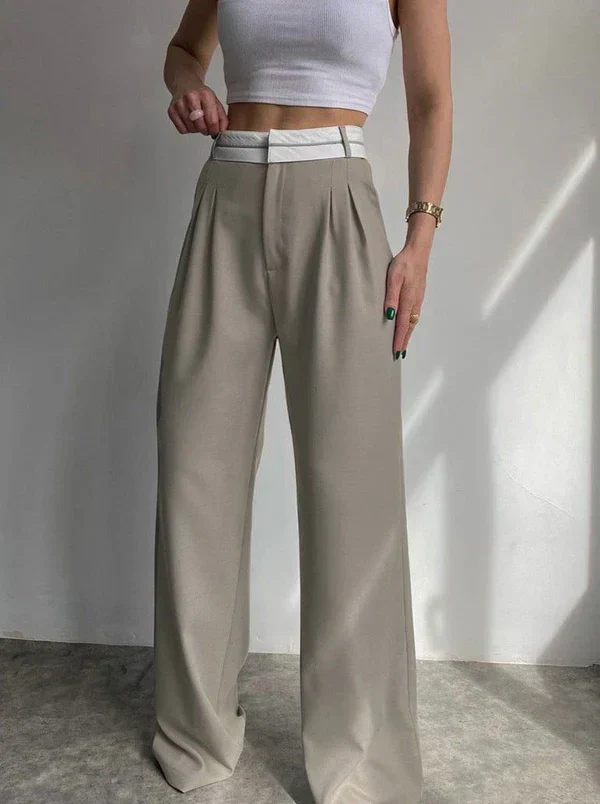 Wendy® | High-Waisted Trousers. Straight, Wide Leg Cut