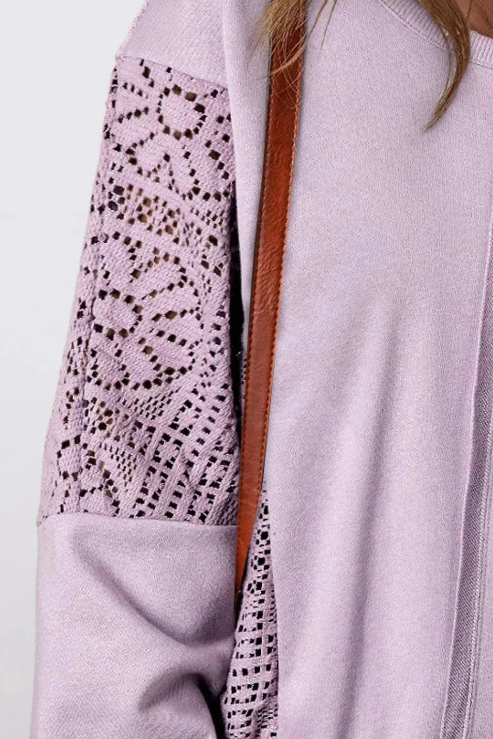 Wendy | Long-sleeved sweatshirt with an openwork crew neck - Image 3