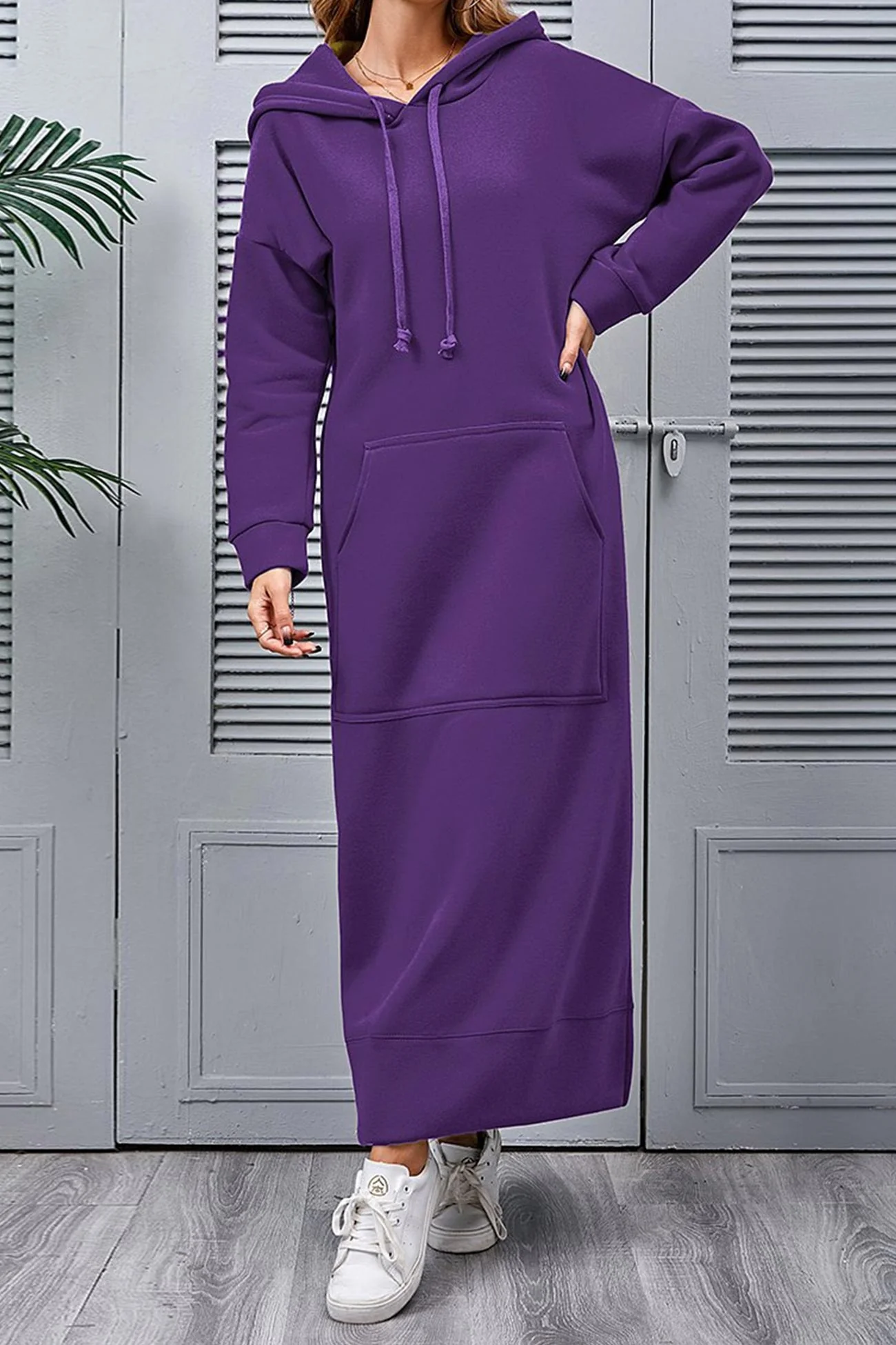 Xara® | Hoodie Dress With A Slit Hem - Image 11