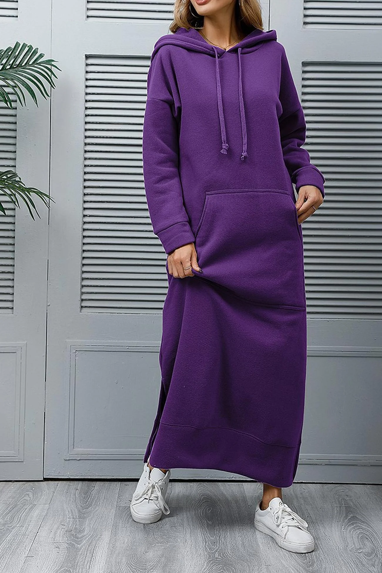 Xara® | Hoodie Dress With A Slit Hem - Image 12
