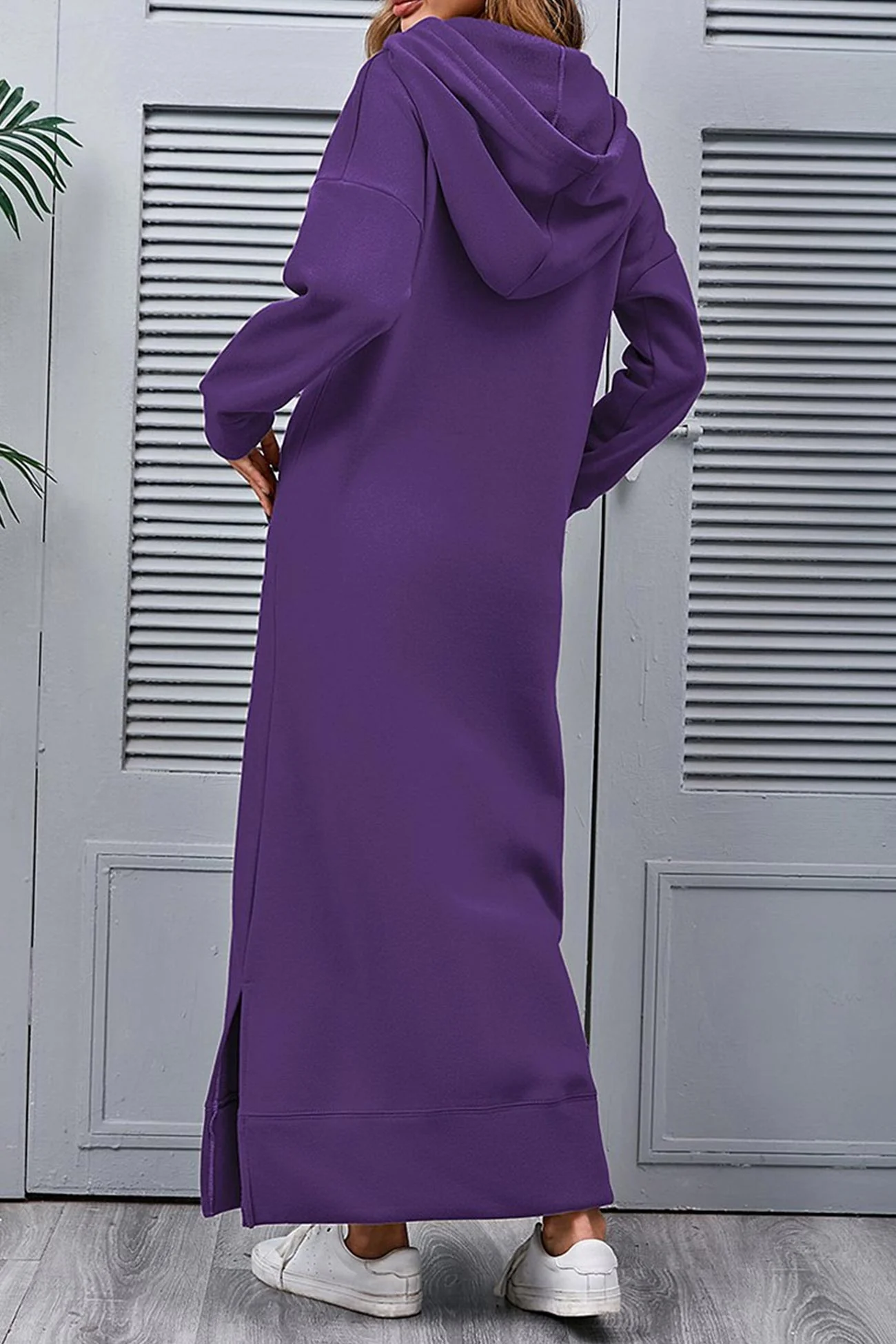Xara® | Hoodie Dress With A Slit Hem - Image 13