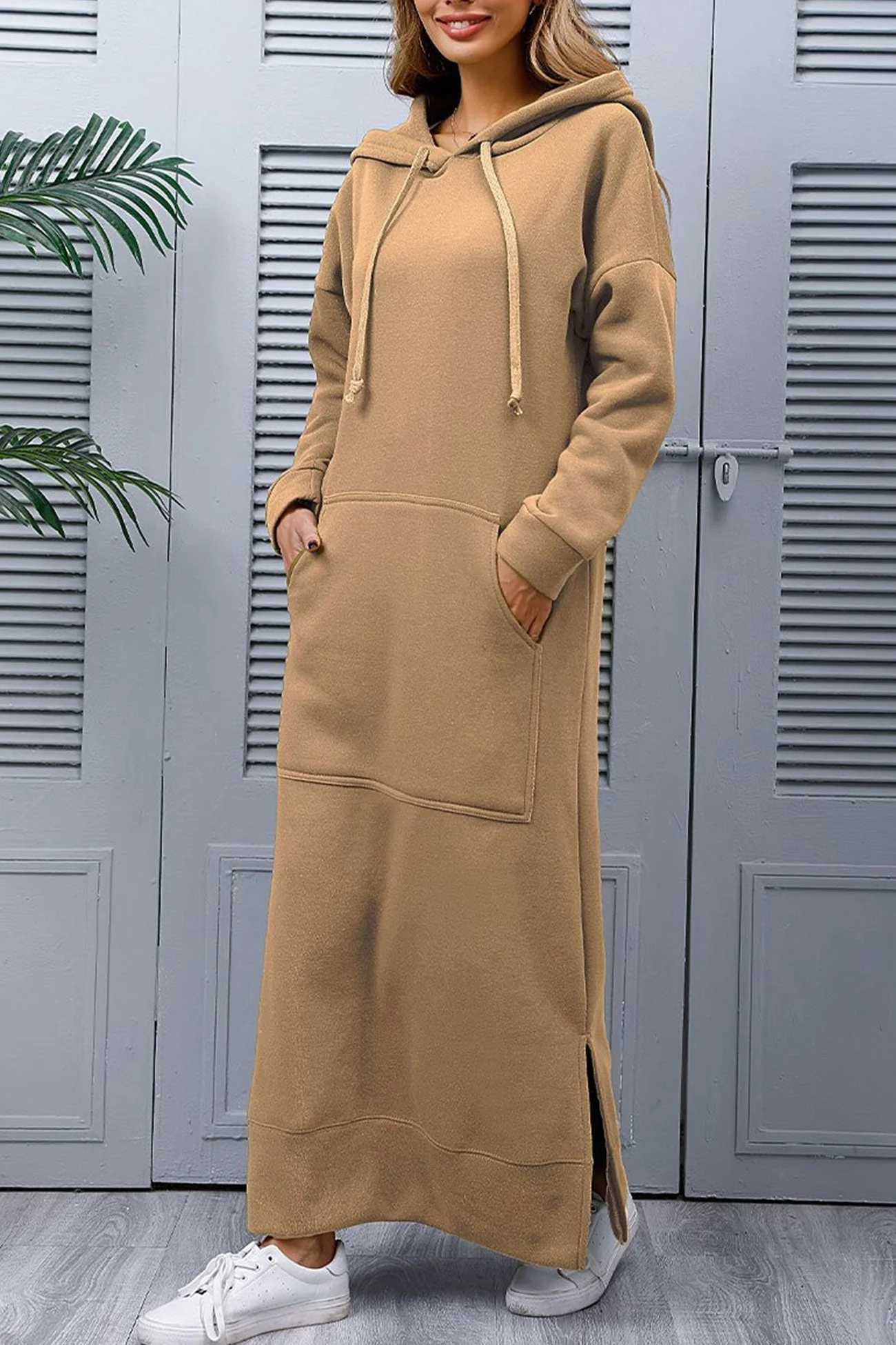 Xara® | Hoodie Dress With A Slit Hem - Image 15