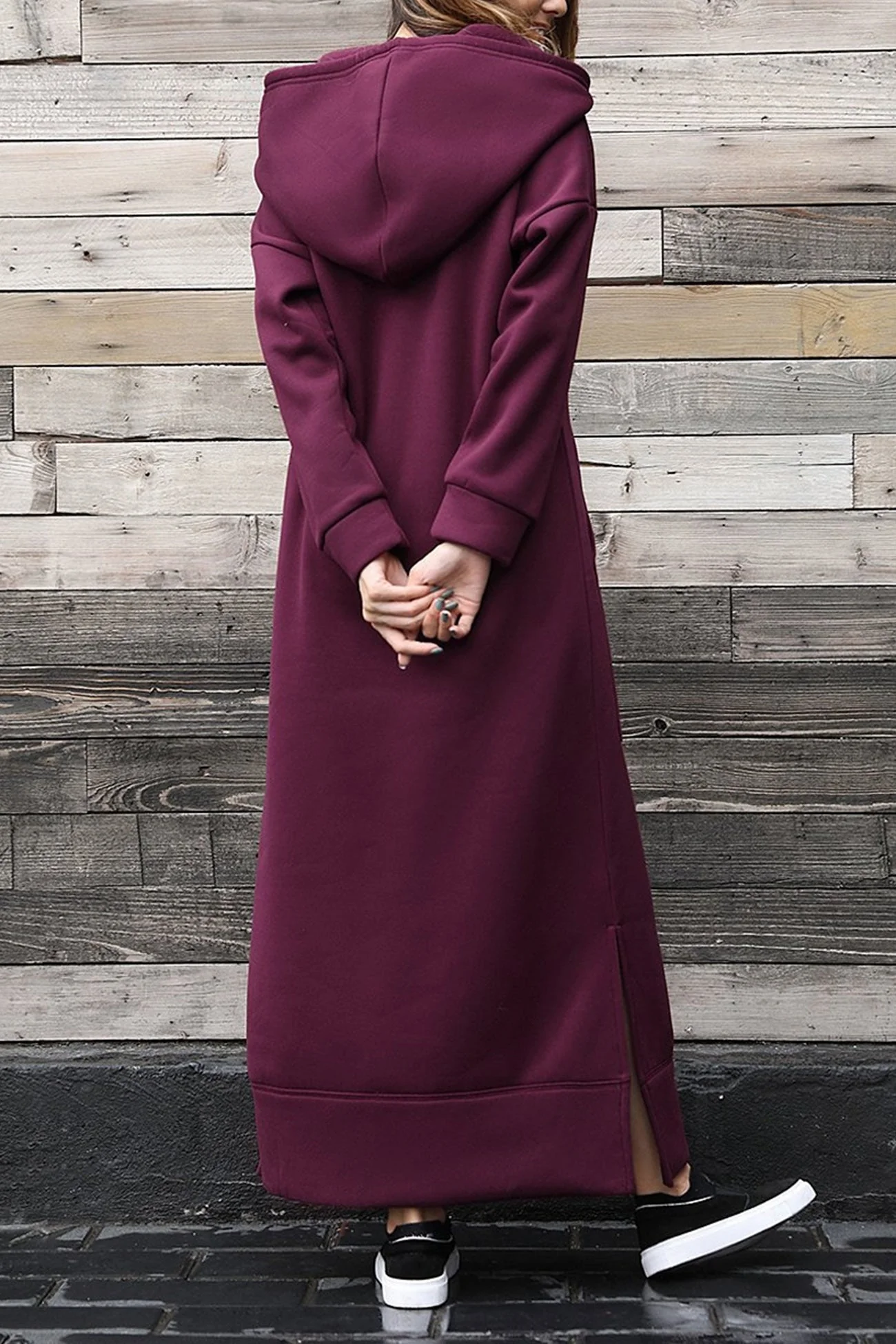 Xara® | Hoodie Dress With A Slit Hem - Image 3