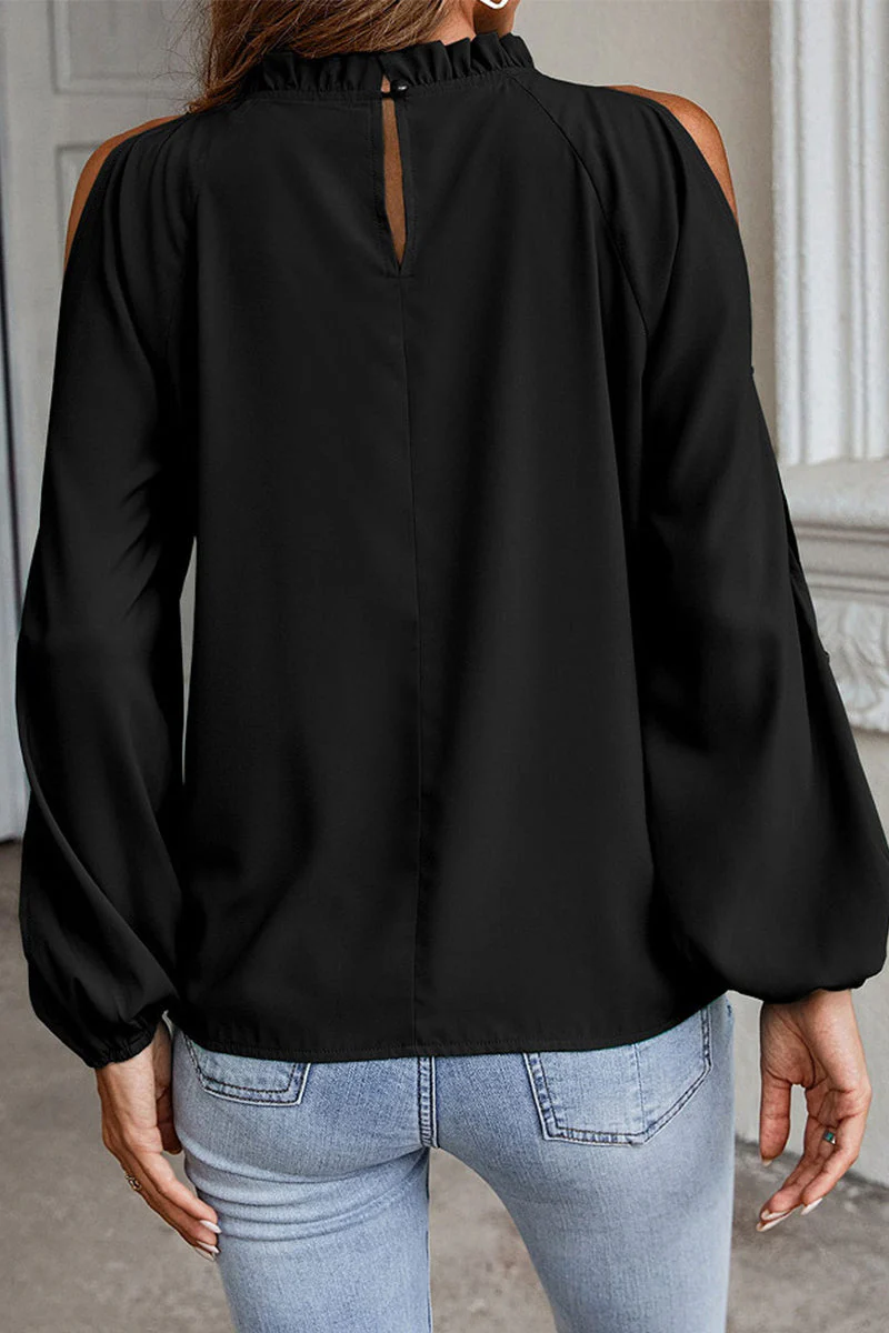 Xaviera | Elegant solid color half turtleneck tops - Image 3