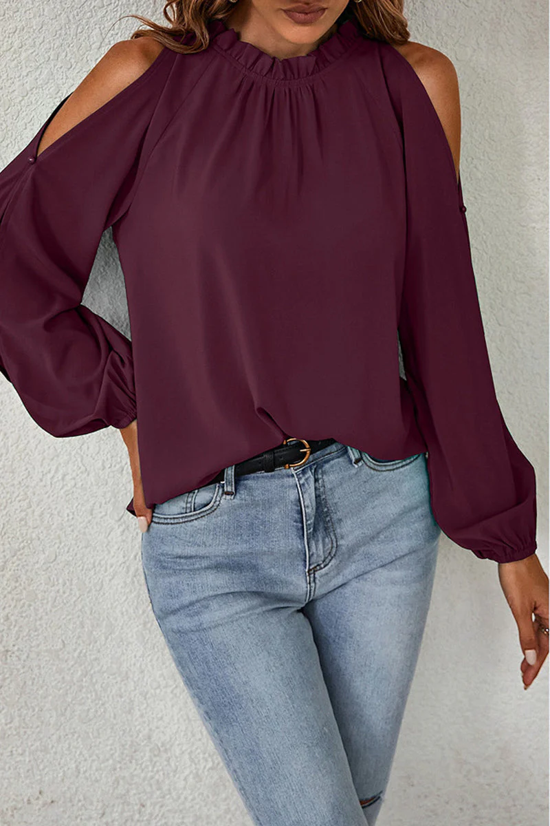 Xaviera | Elegant solid color half turtleneck tops - Image 5
