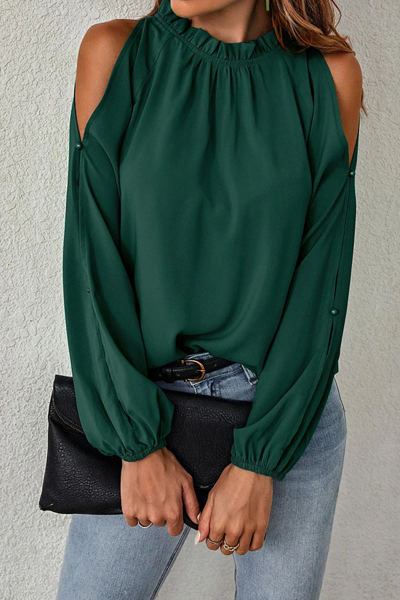 Xaviera | Elegant solid color half turtleneck tops - Image 7