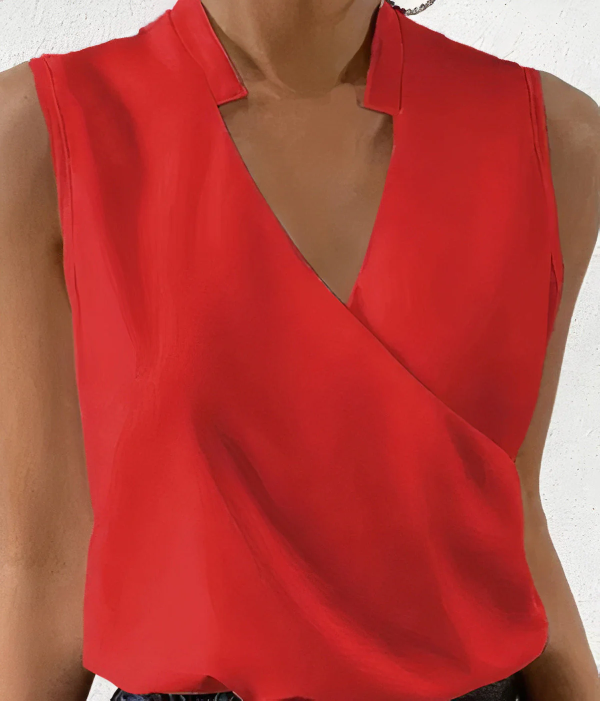 Xenia® | Elegant Sleeveless Plain Top - Image 3