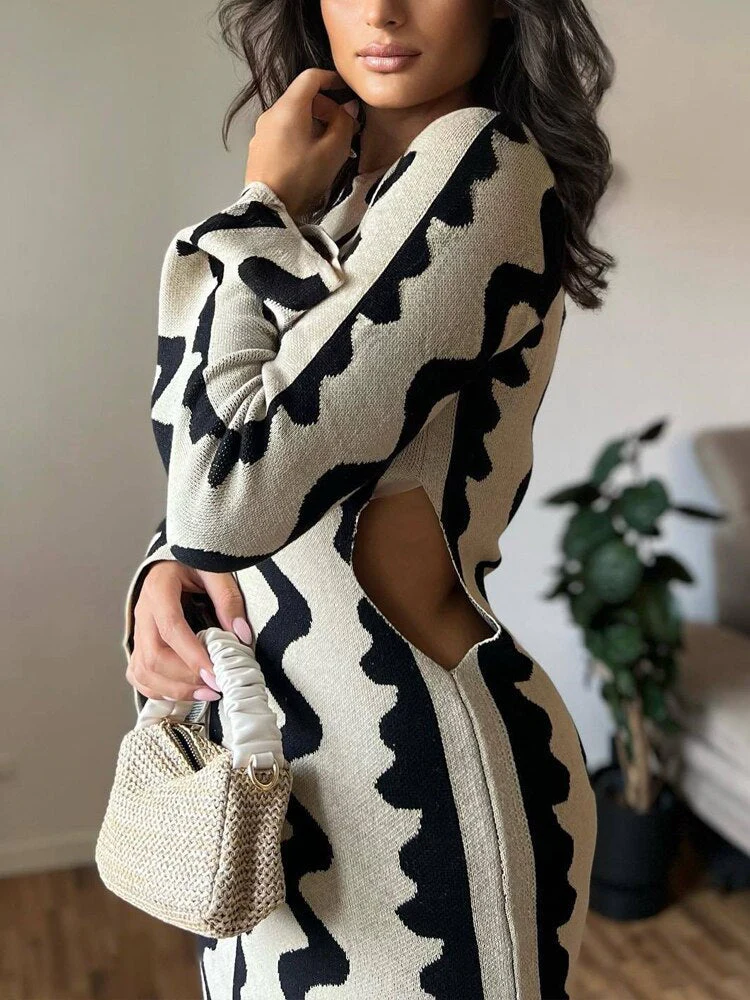 Ximena® | Long Sleeve Knitted Maxi Dress - Image 4