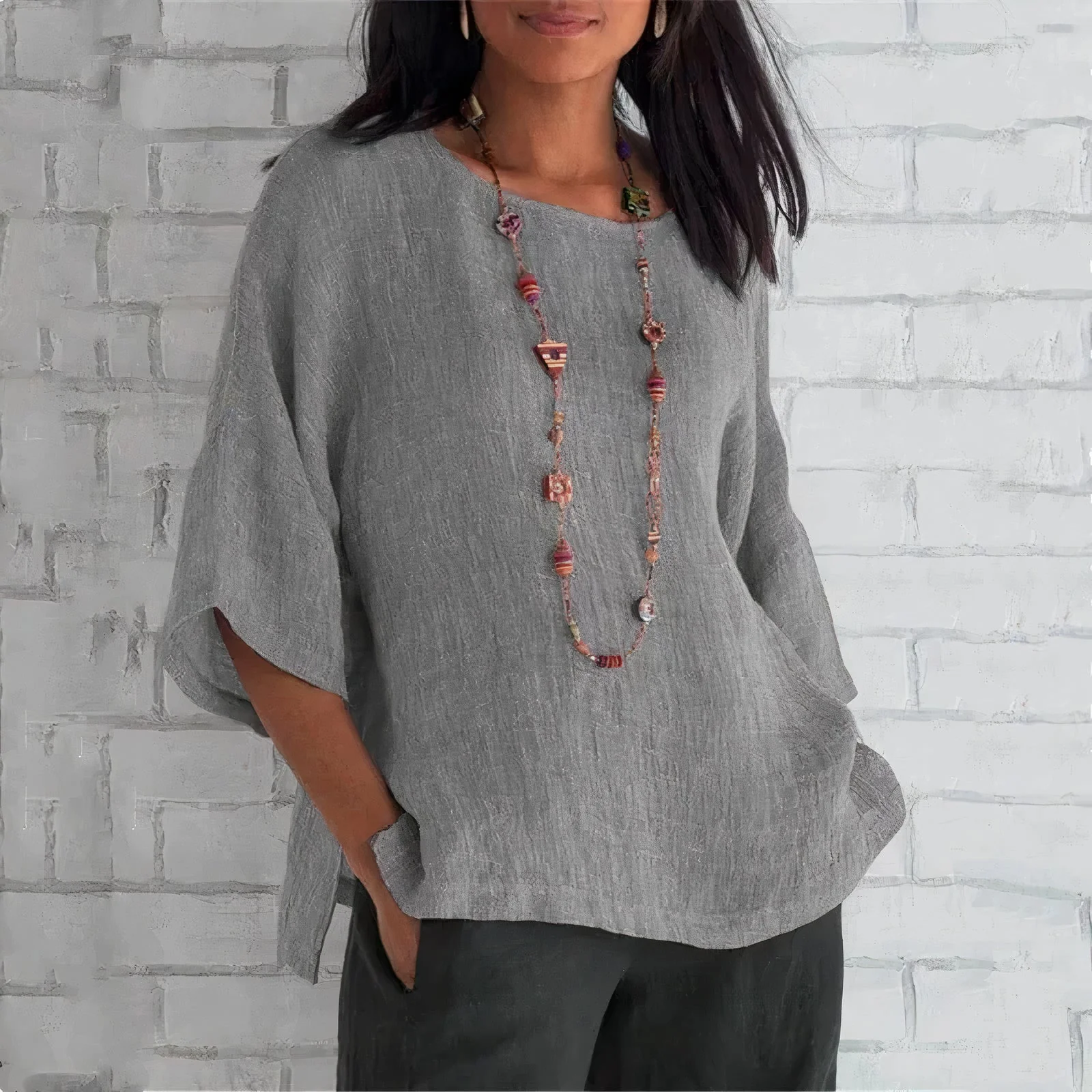 Xiomara® | Stylish Linen Top - Image 4
