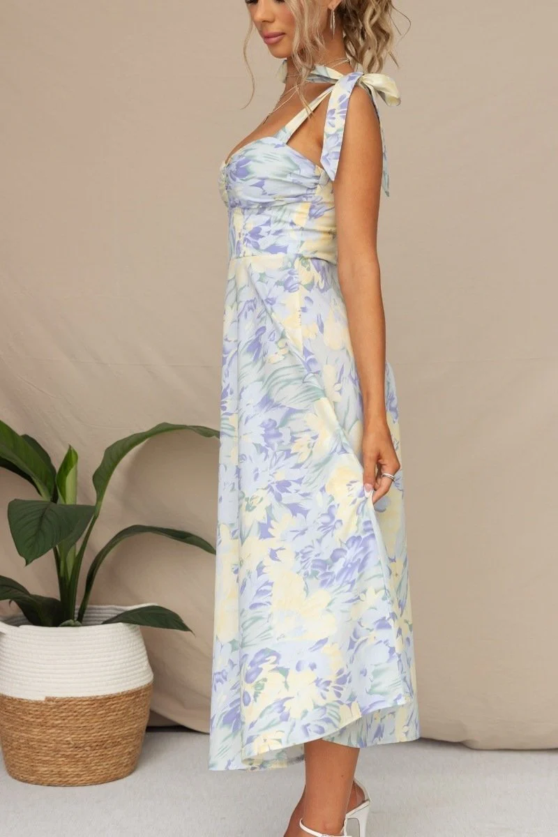 Yamel® | Printed Midi Dress With Straps - Image 2