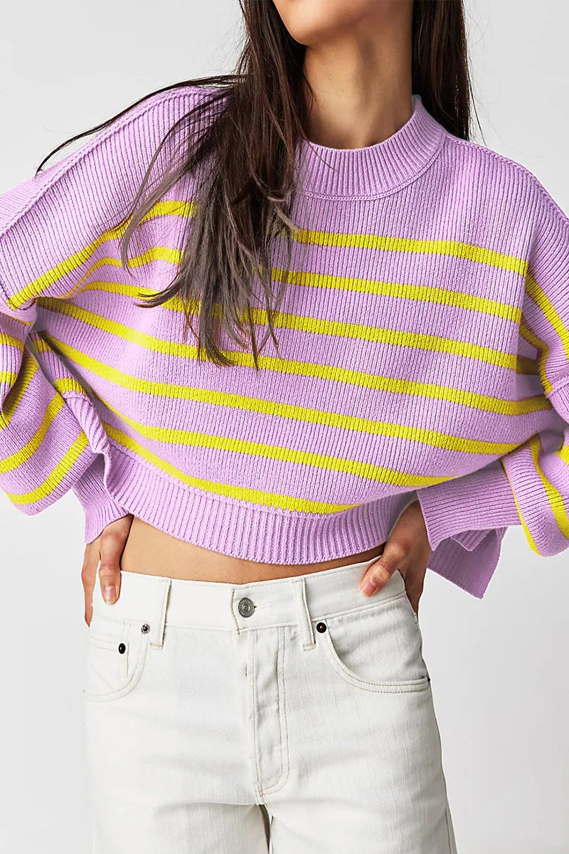 Yazmin | Casual solid patchwork O-neck tops - Image 32