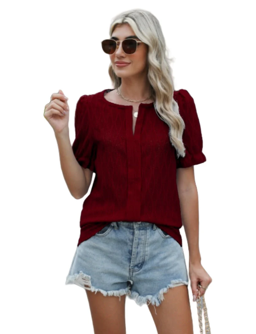 Yazmin® | Haut jacquard à Manches Ballon for women – Coupe ample, elegant and comfortable - Image 6