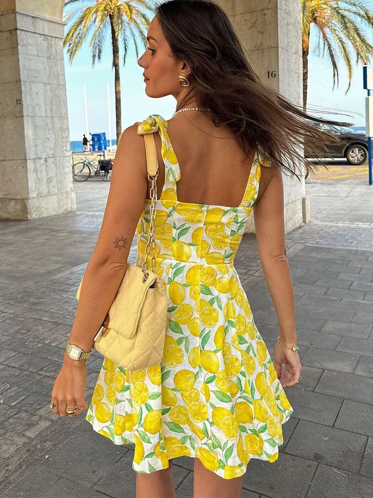 Yazmín® | Summer Dress Cute Lemon Print - Image 3