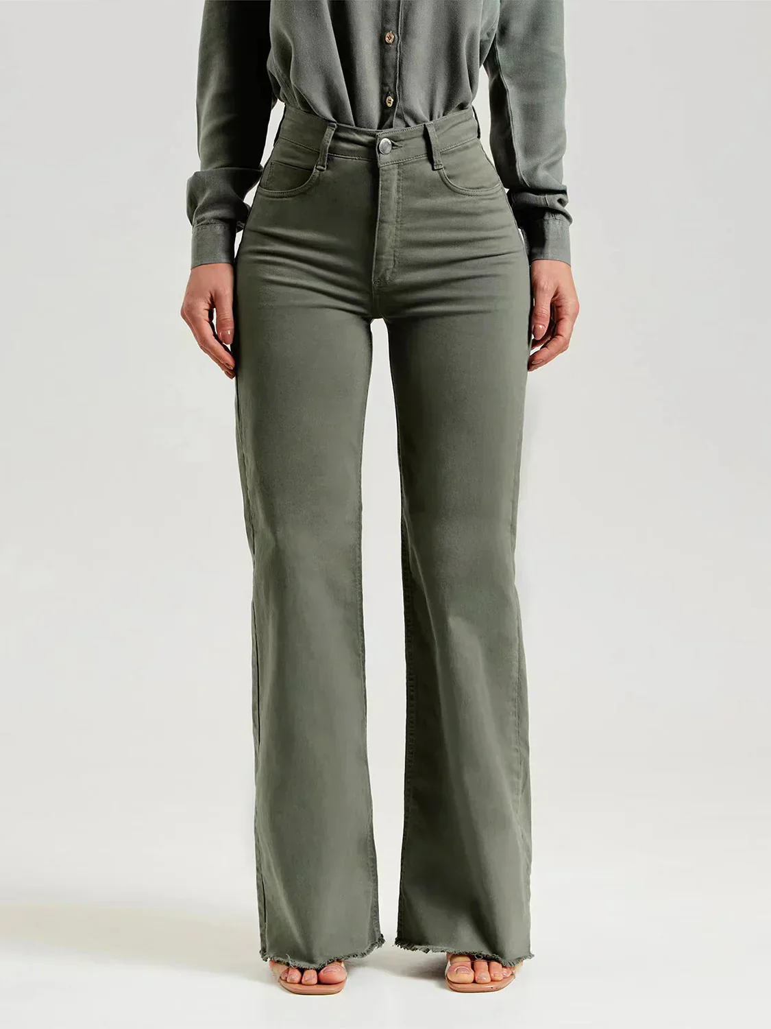 Yesenia® | Frayed flared trousers for women