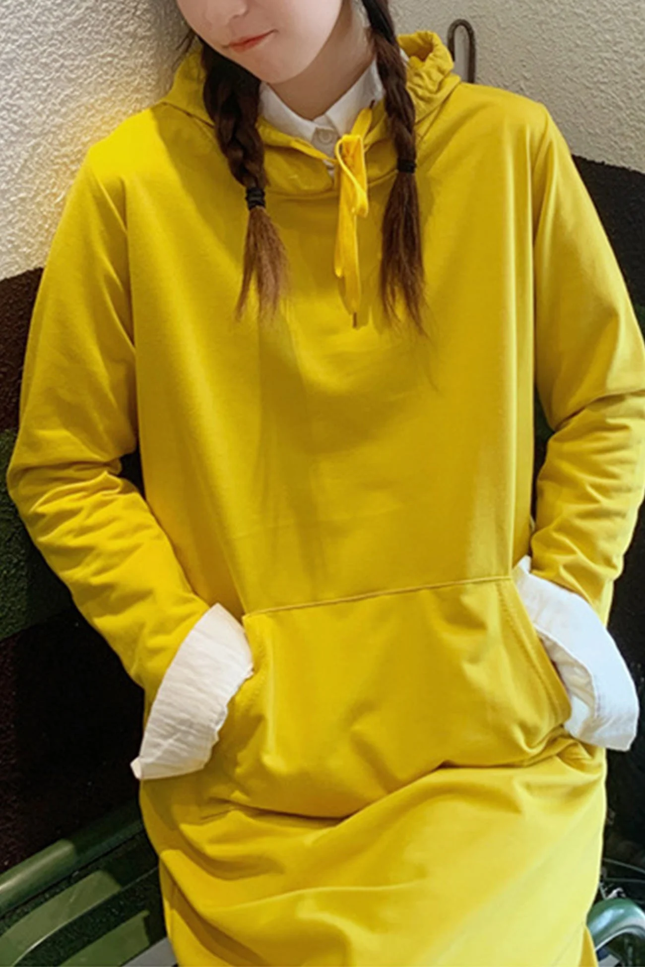 Yvonne | Candy colored hooded dress - Image 2