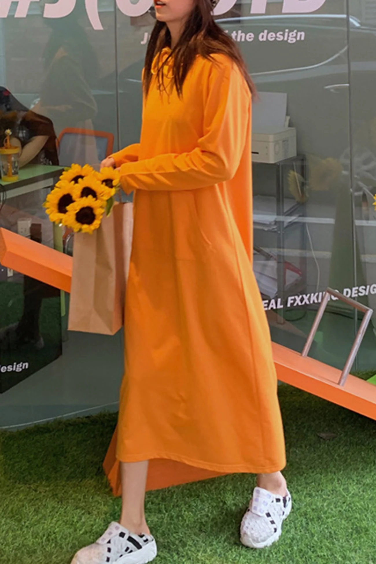 Yvonne | Candy colored hooded dress - Image 6