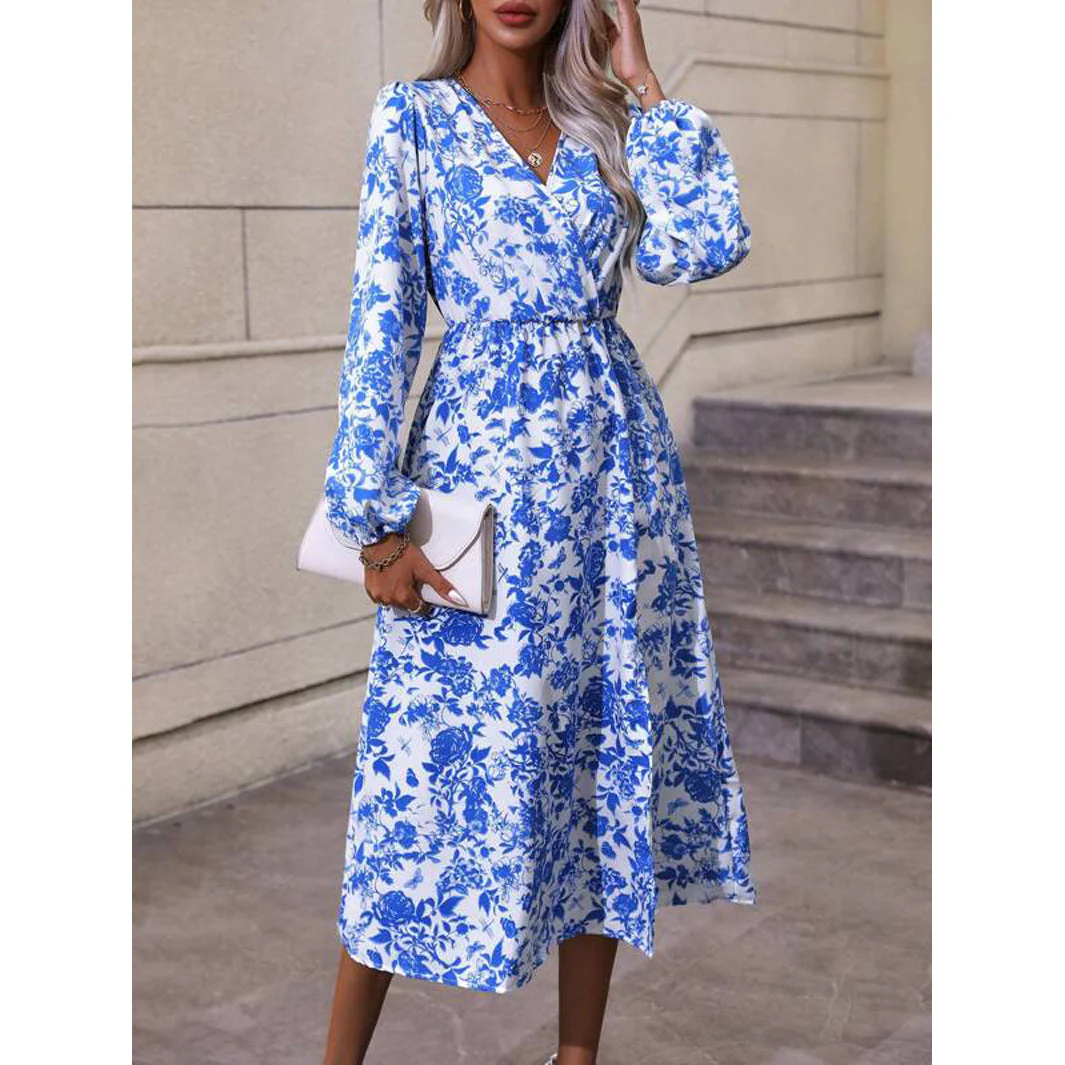 Yvonne® | Women'S Floral Design Maxi Dress With V-Neck And Waist - Image 4