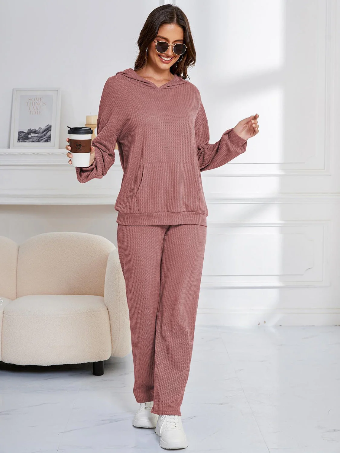 Zahira | Long-sleeved hoodie and drop-shoulder trousers set - Image 11