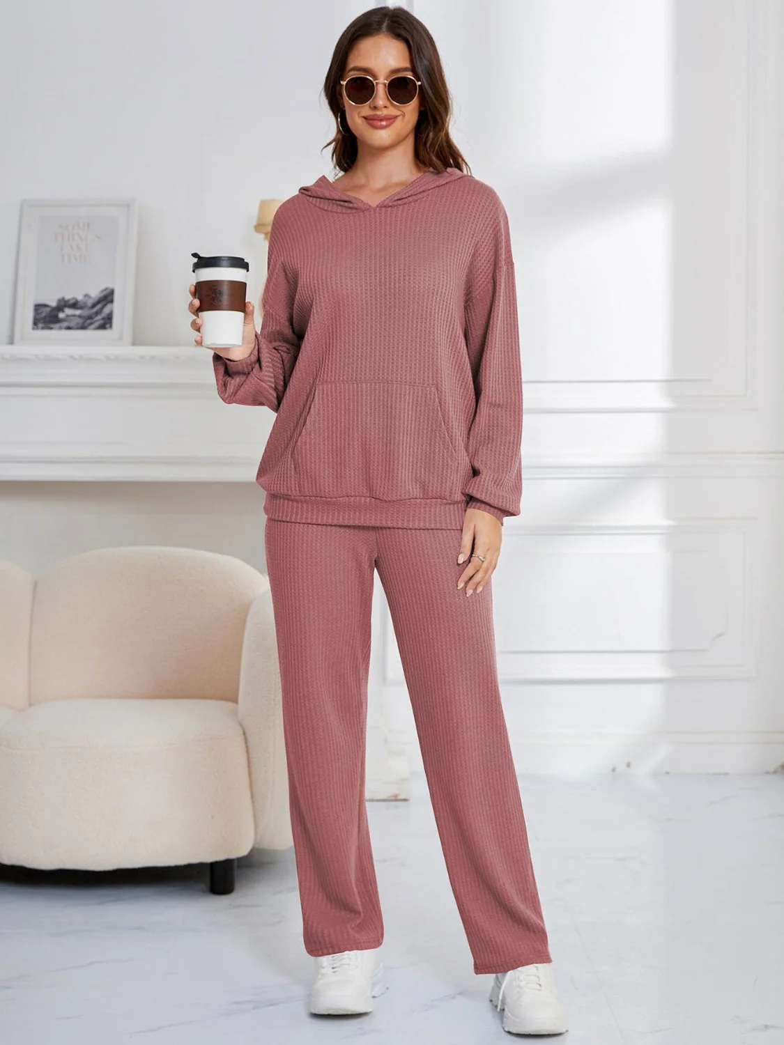 Zahira | Long-sleeved hoodie and drop-shoulder trousers set - Image 13